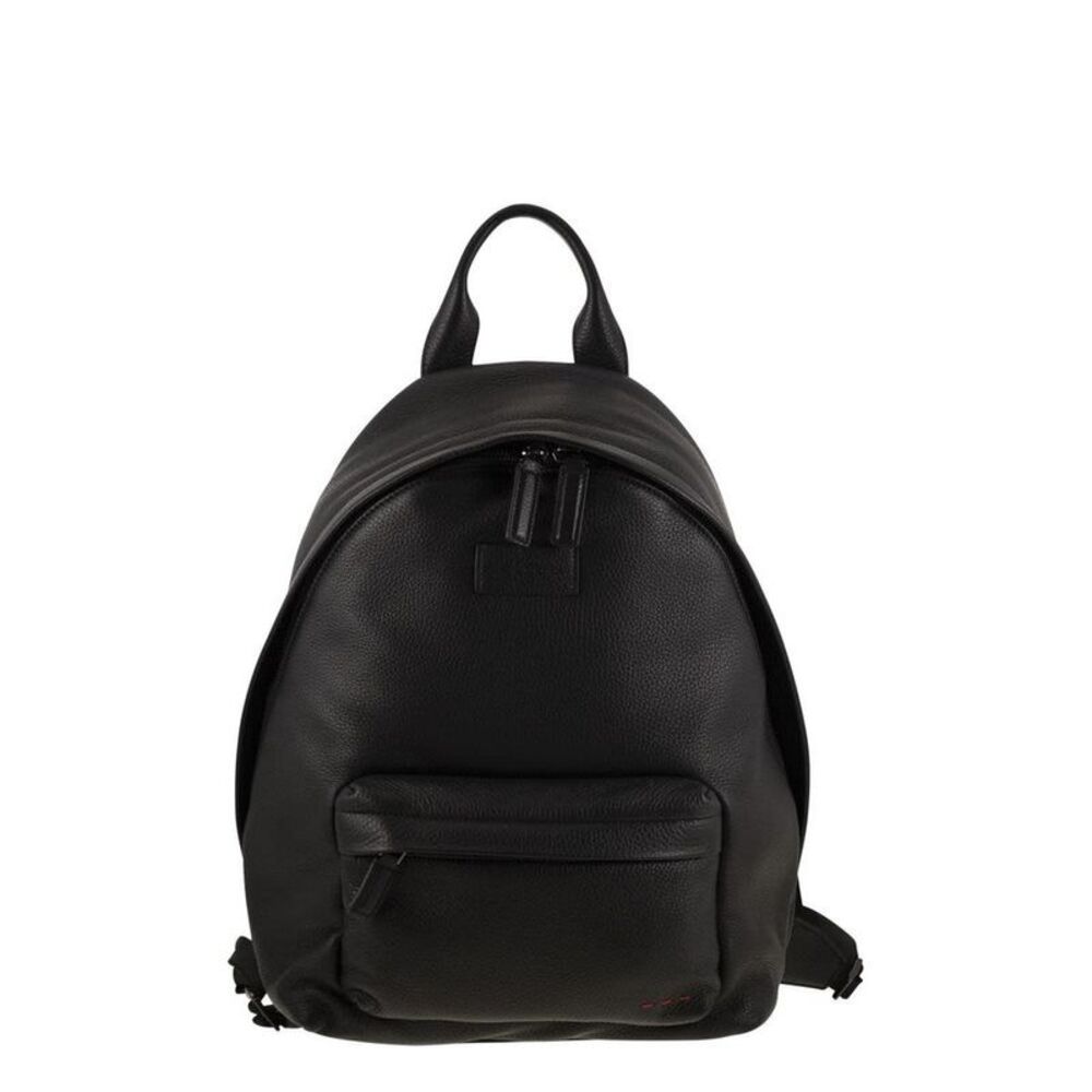 KITON Men's Leather Backpack Men BLACK Backpacks